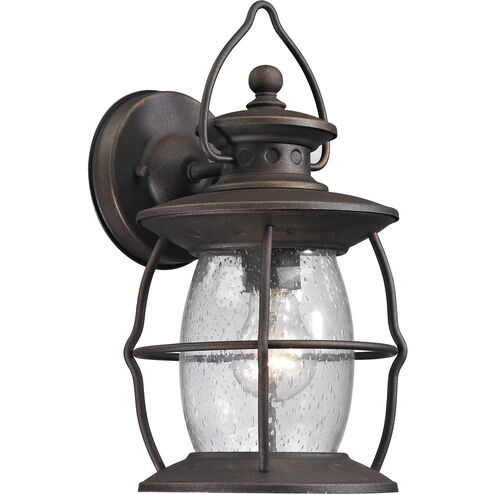 Village Lantern 1 Light 13 inch Weathered Charcoal Outdoor Sconce