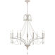 French Parlor 9 Light 38 inch Vintage White Chandelier Ceiling Light