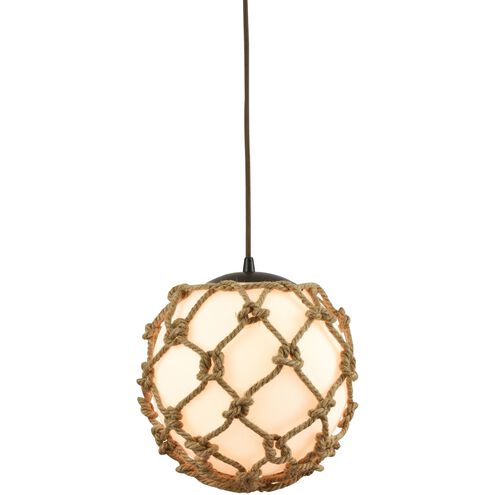 Coastal Inlet 1 Light 11 inch Oil Rubbed Bronze Mini Pendant Ceiling Light in Standard
