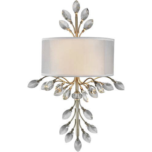 Asbury 2 Light 11 inch Aged Silver Sconce Wall Light in Incandescent