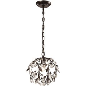 Circeo 1 Light 10 inch Deep Rust with Clear Mini Pendant Ceiling Light