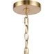 Wellsley 6 Light 25 inch Burnished Brass Chandelier Ceiling Light