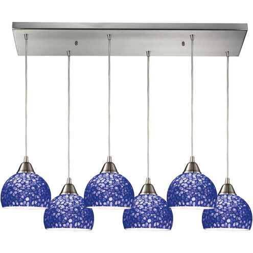 Cira 6 Light 30 inch Satin Nickel Multi Pendant Ceiling Light, Configurable