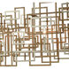 Gridlock 6 Light 44 inch Matte Gold with Aged Silver Linear Chandelier Ceiling Light