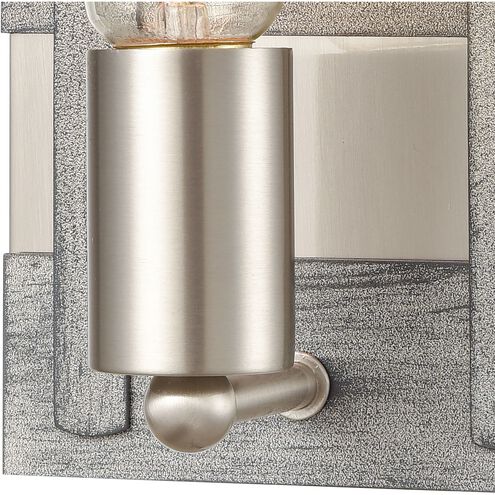 Brigantine 1 Light 5 inch Satin Nickel with Weathered Driftwood Vanity Light Wall Light