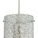 Ice Fragments 1 Light 5 inch Satin Nickel Mini Pendant Ceiling Light in Clear