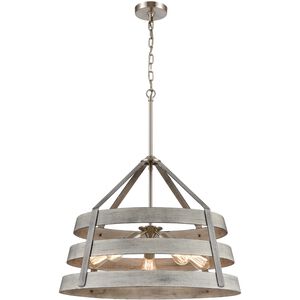 Brigantine 5 Light 24 inch Satin Nickel Chandelier Ceiling Light