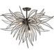Naples 8 Light 35 inch Dark Graphite Semi Flush Mount Ceiling Light