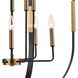 Heathrow 10 Light 28 inch Matte Black with Satin Brass Chandelier Ceiling Light