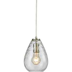 Lagoon 1 Light 6 inch Satin Nickel with Clear Multi Pendant Ceiling Light, Configurable