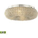 Crystal Ring LED 13 inch Polished Chrome with Clear Semi Flush Mount Ceiling Light