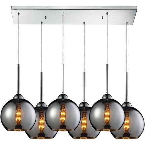 Cassandra 6 Light 30 inch Polished Chrome Mini Pendant Ceiling Light