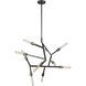 Free Form 10 Light 29 inch Dark Graphite Chandelier Ceiling Light