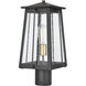 Kirkdale 2 Light 17 inch Matte Black with Natural Brass Outdoor Post Light