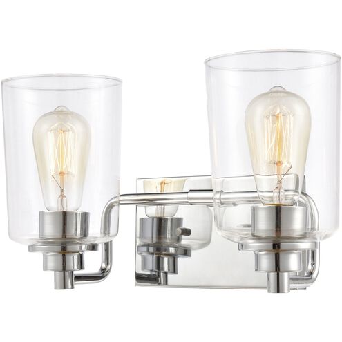 Robins 2 Light 14 inch Polished Chrome Vanity Light Wall Light