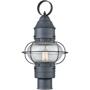 Onion 1 Light 19 inch Aged Zinc Outdoor Post Light