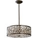 Amherst 6 Light 17 inch Antique Bronze Chandelier Ceiling Light