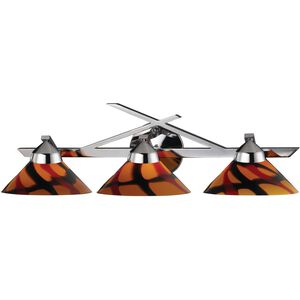 Refraction 3 Light 25 inch Polished Chrome Vanity Light Wall Light