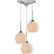 Cassandra 3 Light 10 inch Polished Chrome Mini Pendant Ceiling Light in White