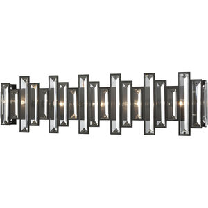 Crystal Heights 5 Light 30 inch Oil Rubbed Bronze Vanity Light Wall Light