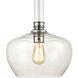 Glasgow 1 Light 13 inch Polished Chrome with Clear Pendant Ceiling Light