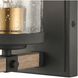 Geringer 1 Light 6 inch Charcoal with Beechwood and Burnished Brass Vanity Light Wall Light