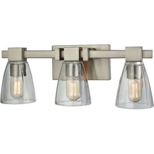 Ensley 3 Light 20 inch Satin Nickel Vanity Light Wall Light