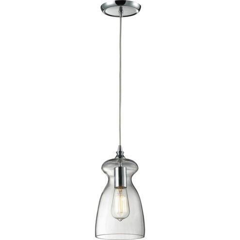 Menlow Park 1 Light 6 inch Polished Chrome with Clear Mini Pendant Ceiling Light