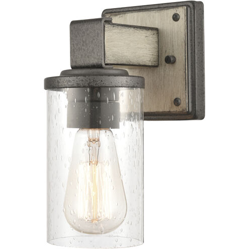 Crenshaw 1 Light 6 inch Anvil Iron with Distressed Antiqued Gray Vanity Light Wall Light