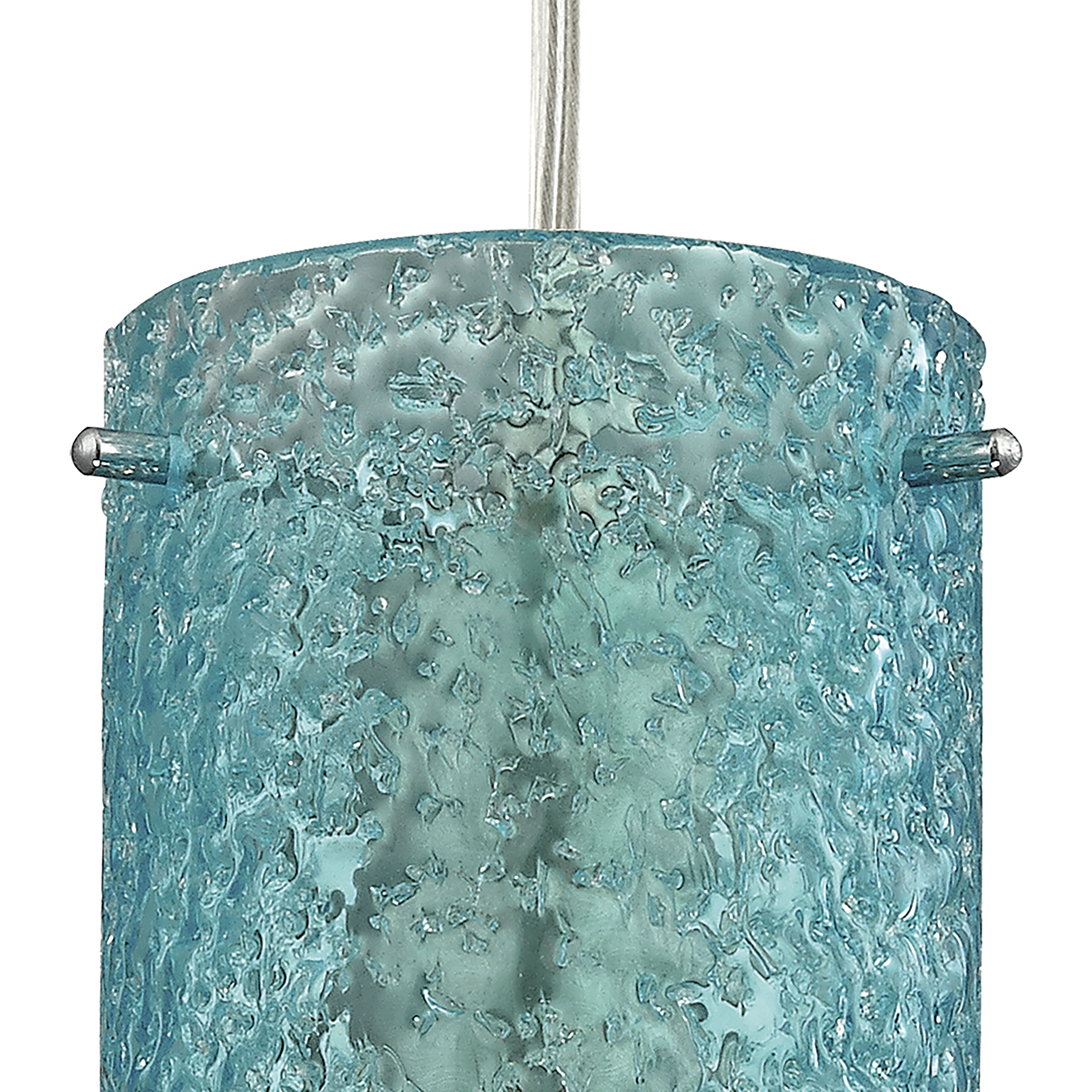 ELK 10242 1AQ Ice Fragments Multi Pendant Ceiling Light in Aqua Configurable