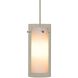 Tubolaire 1 Light 3 inch Chrome with White and Clear Mini Pendant Ceiling Light