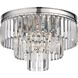 Palacial 3 Light 19 inch Polished Chrome Semi Flush Mount Ceiling Light in Incandescent