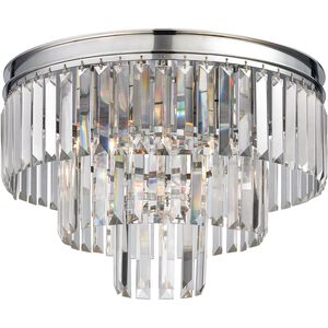 Palacial 3 Light 19 inch Polished Chrome Semi Flush Mount Ceiling Light in Incandescent