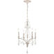 French Parlor 4 Light 16 inch Vintage White Chandelier Ceiling Light