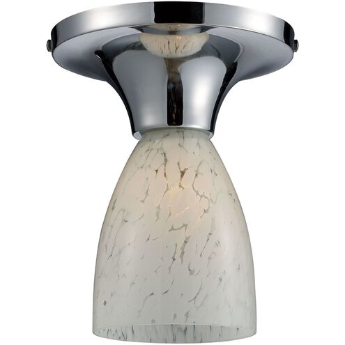 Celina 1 Light 7 inch Polished Chrome with White Semi Flush Mount Ceiling Light in Snow White Glass