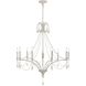 French Parlor 9 Light 38 inch Vintage White Chandelier Ceiling Light