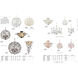 Circeo 5 Light 24 inch Deep Rust Chandelier Ceiling Light
