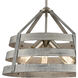 Brigantine 3 Light 18 inch Weathered Driftwood with Satin Nickel Chandelier Ceiling Light