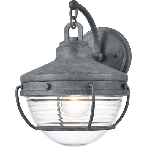 Eastport 1 Light 12 inch Aged Zinc Outdoor Sconce