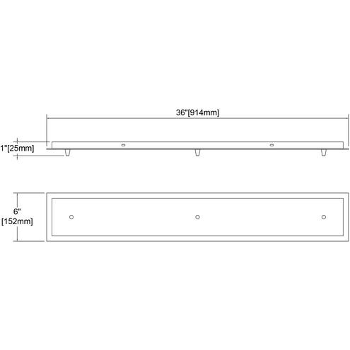 Pendant Options 1 inch Satin Brass Linear Pan