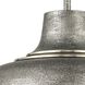Kerin 1 Light 16 inch Textured Silvery Gray with Polished Nickel Pendant Ceiling Light
