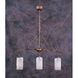 Favrella 3 Light 28 inch Antique Gold with White Pendant Ceiling Light