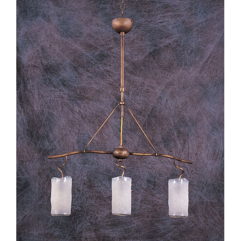 Favrella 3 Light 28 inch Antique Gold with White Pendant Ceiling Light