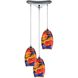 Surrealist 3 Light 10 inch Polished Chrome Mini Pendant Ceiling Light