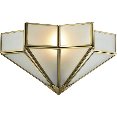 Decostar 1 Light 14 inch Brushed Brass Sconce Wall Light