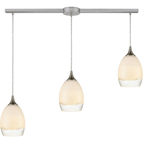 Cirrus 3 Light 36 inch Satin Nickel Multi Pendant Ceiling Light, Configurable