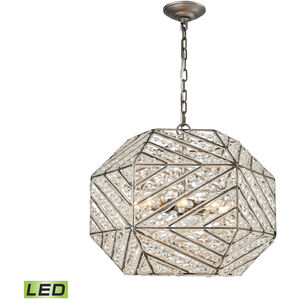 Constructs LED 20 inch Weathered Zinc Chandelier Ceiling Light