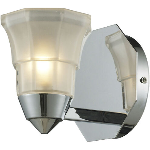 Deco 1 Light 6 inch Polished Chrome Vanity Light Wall Light