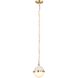 Harmelin 1 Light 7 inch Satin Brass with White Mini Pendant Ceiling Light