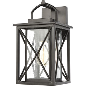 Carriage Light 1 Light 13 inch Matte Black Outdoor Sconce